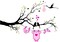 Love Birds Girl Baby Shower Edible Cake Image Topper 8 Inch Round